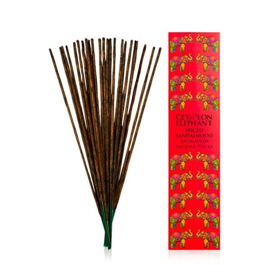Ceylon Spiced Sandalwood - Aromaveda Incense Sticks - Spa Ceylon UK