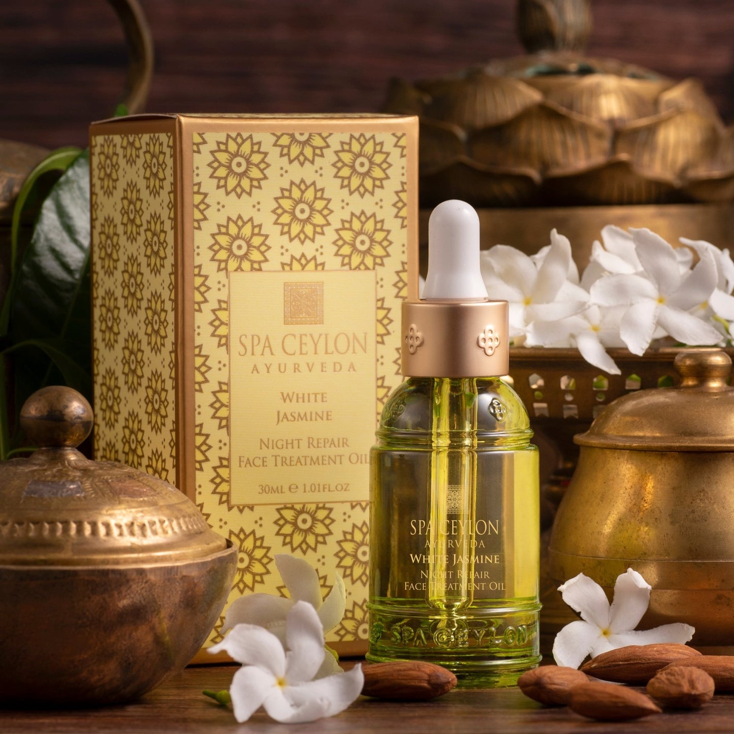 White Jasmine - Night Repair Face Treatment Oil 30ml - Spa Ceylon UK