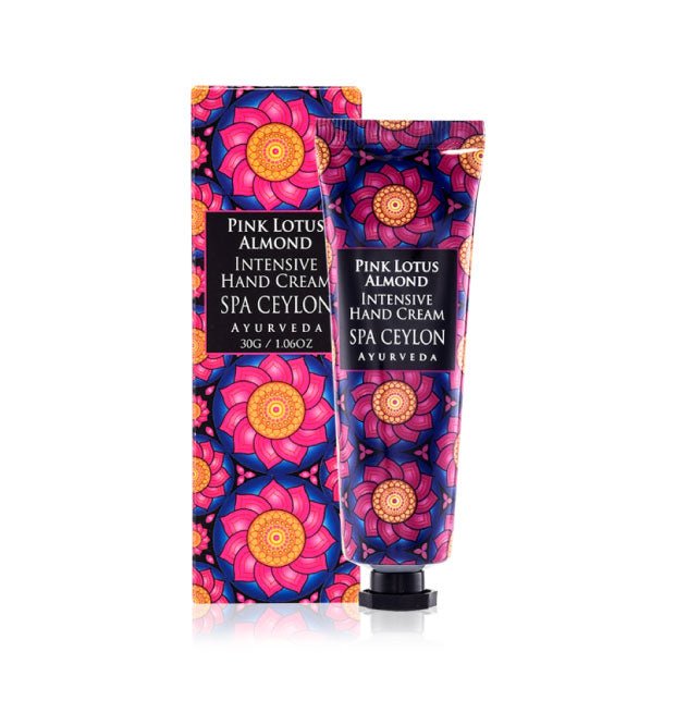 Pink Lotus Almond - Intensive Hand Cream 30g - Spa Ceylon UK