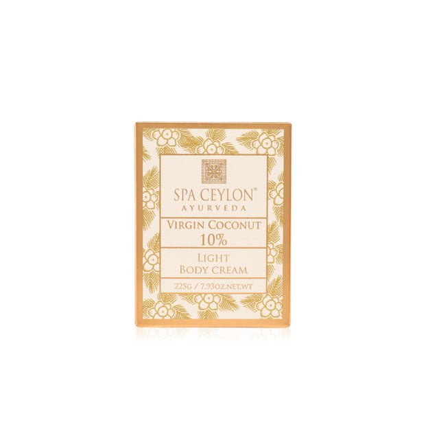 Virgin Coconut 10% - Light Body Cream 200g - Spa Ceylon UK