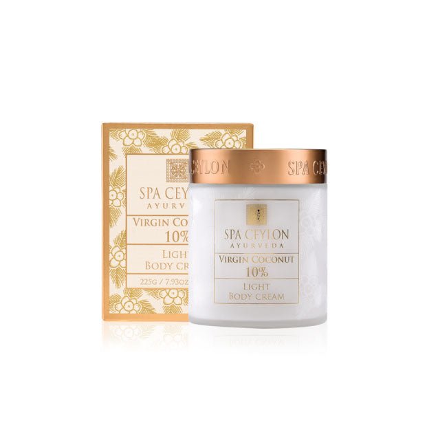 Virgin Coconut 10% - Light Body Cream 200g - Spa Ceylon UK