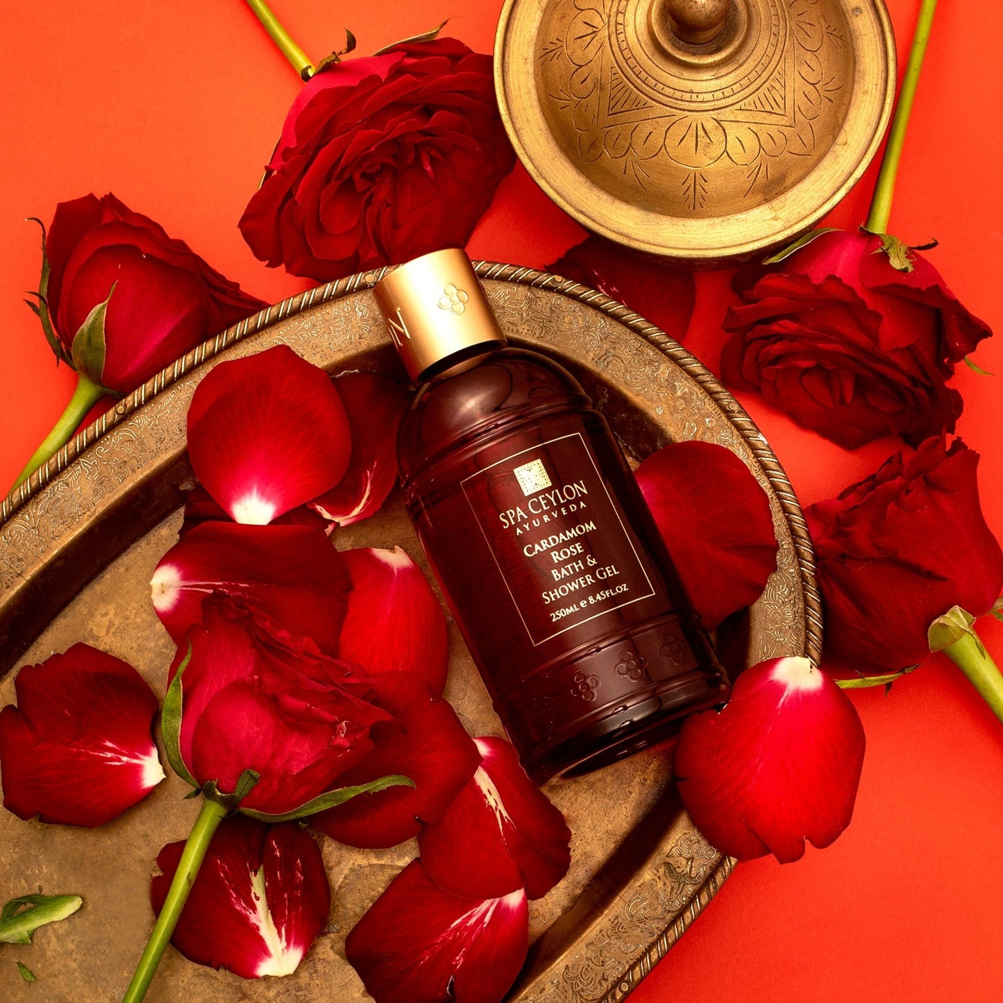 Cardamom Rose - Bath & Shower Gel 250ml - Spa Ceylon UK