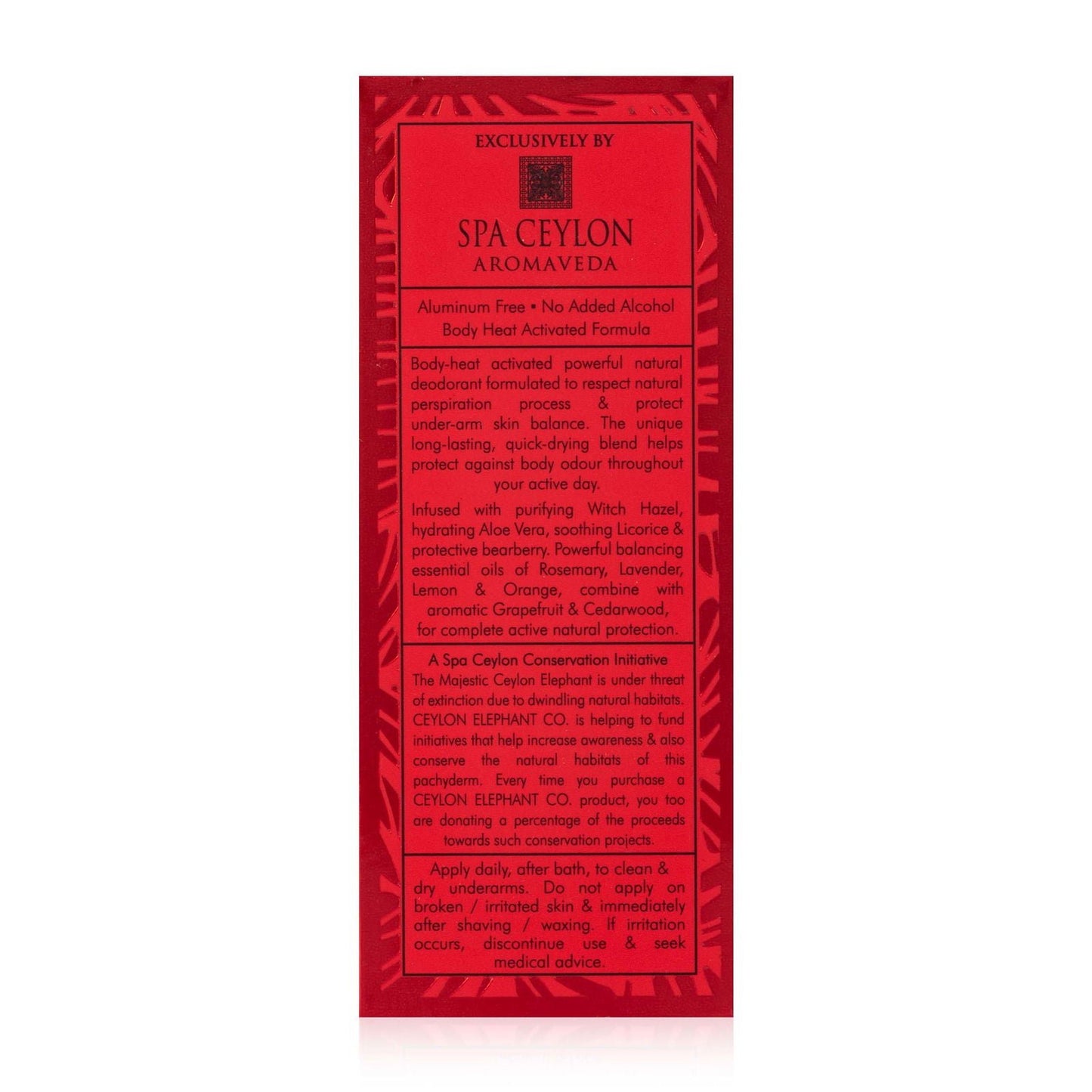 Forest Energy - Ceylon Elephant - Active Natural Deodorant For Men - 60ml - Spa Ceylon UK