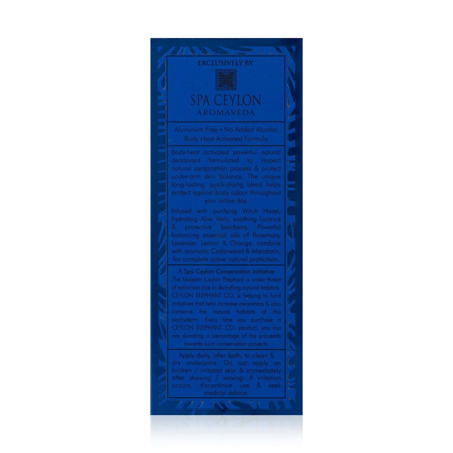 Forest Tribe - Ceylon Elephant - Active Natural Deodorant For Men - 60ml - Spa Ceylon UK