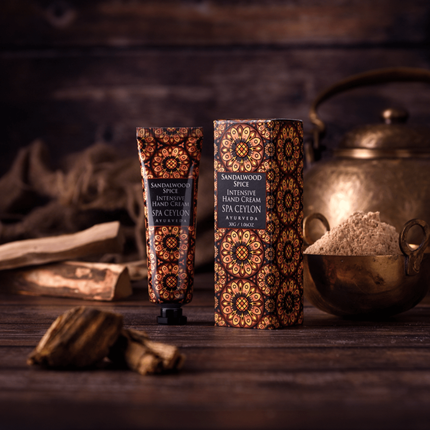 Sandalwood Spice - Intensive Hand Cream 30g - Spa Ceylon UK
