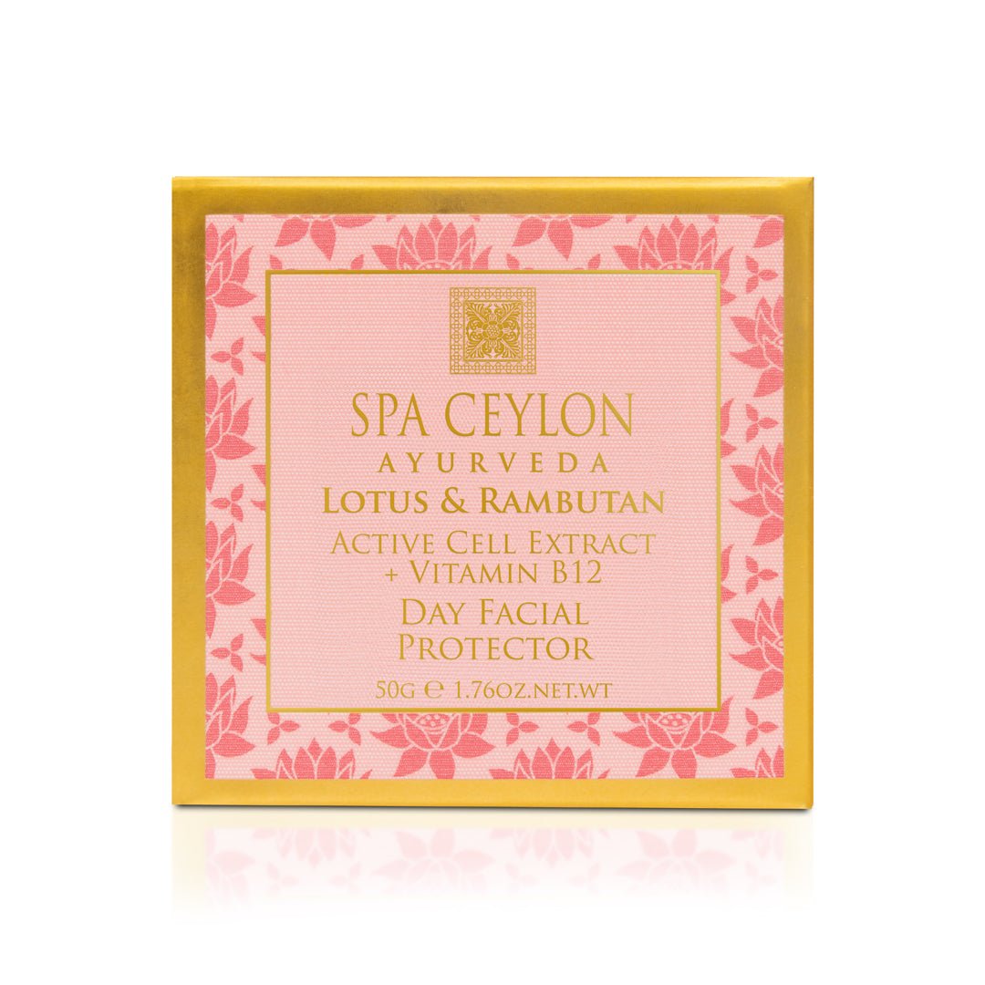 Lotus & Rambutan - Active Cell Extract Vitamin B12 Day Facial Protector - 50g - Spa Ceylon UK