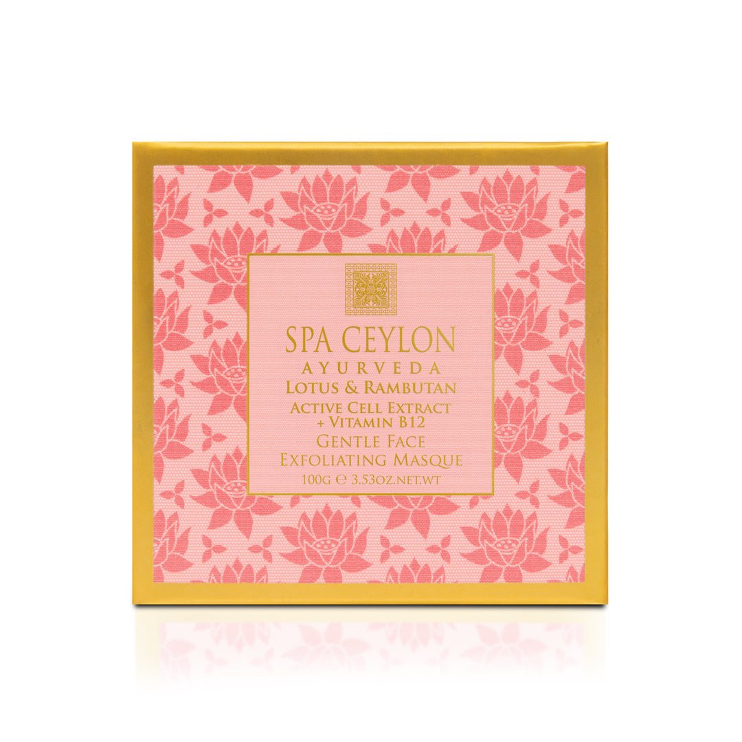 Lotus & Rambutan - Active Cell Extract + Vitamin B Plus Gentle Face Exfoliating Masque - 100g - Spa Ceylon UK