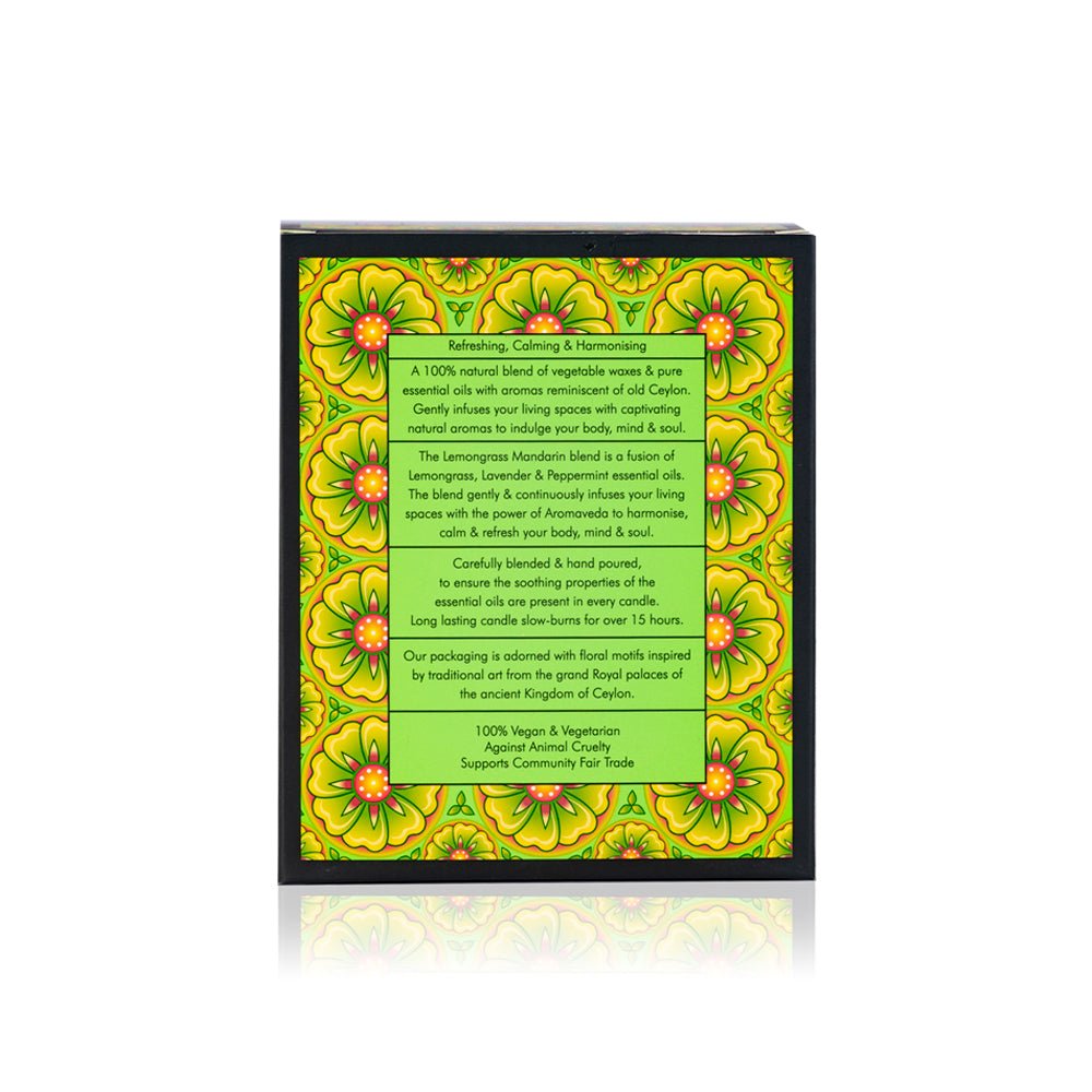 Lemongrass Mandarin - Natural Candle - 200g - Spa Ceylon UK