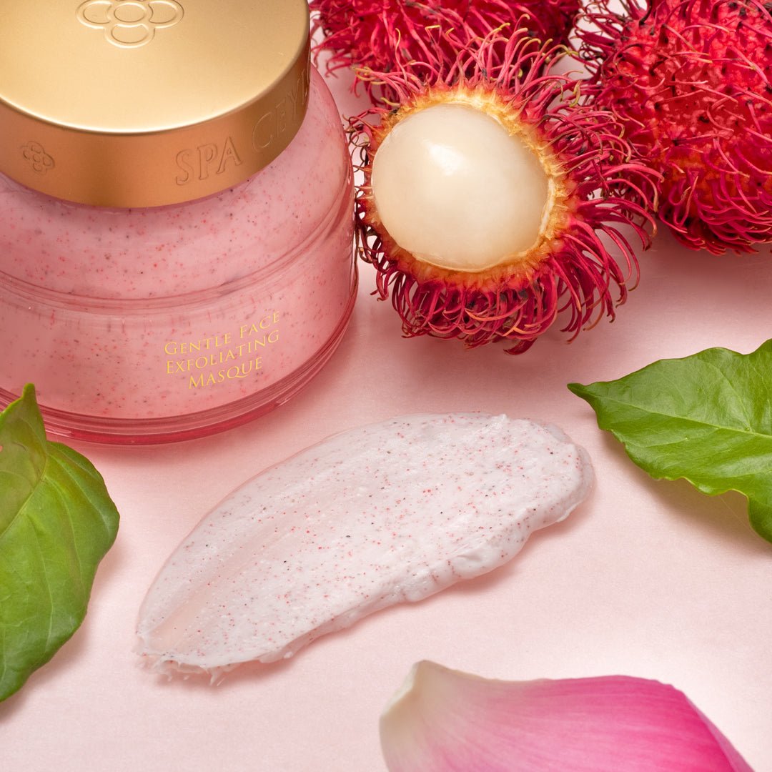 Lotus & Rambutan - Active Cell Extract + Vitamin B Plus Gentle Face Exfoliating Masque - 100g - Spa Ceylon UK