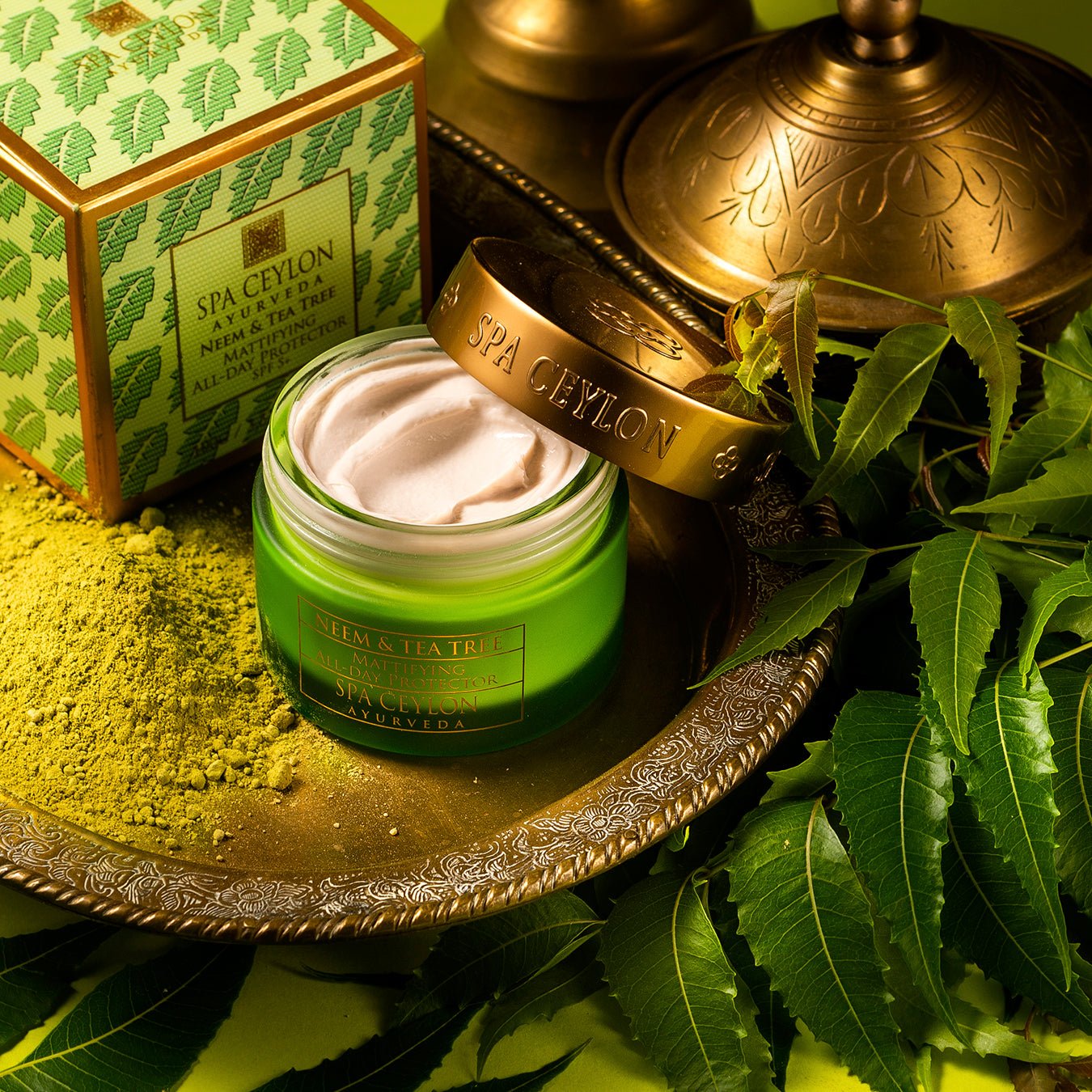 Neem & Tea Tree - Mattifying All - Day Protector SPF 5+ 100g - Spa Ceylon UK