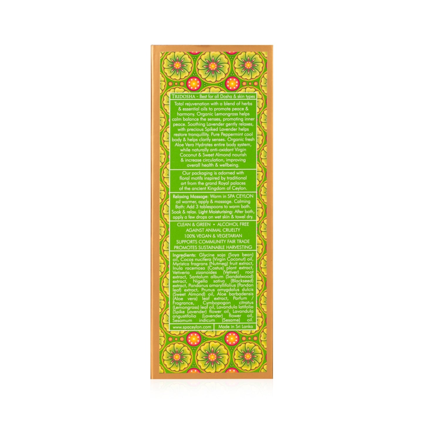 Peace - Massage & Bath Oil 100ml - Spa Ceylon UK