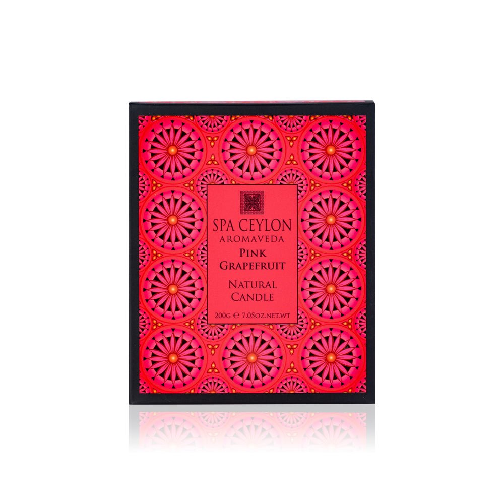 Pink Grapefruit - Natural Candle - 200g - Spa Ceylon UK