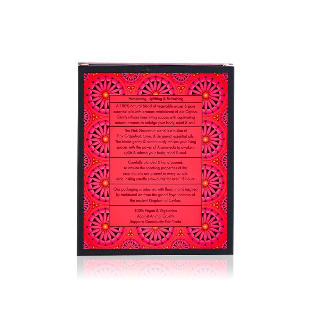 Pink Grapefruit - Natural Candle - 200g - Spa Ceylon UK