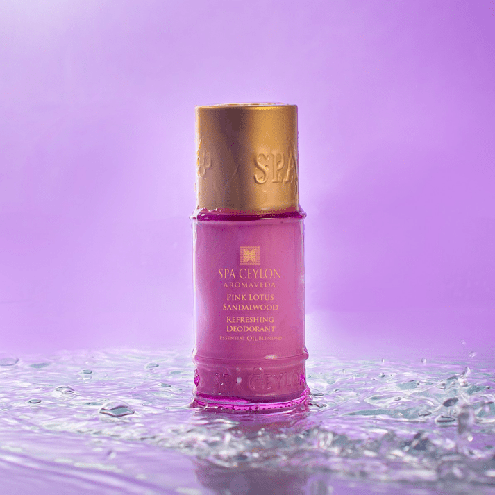 Pink Lotus Sandalwood - Eau de Ceylon - Refreshing Deodorant - 60ml - Spa Ceylon UK
