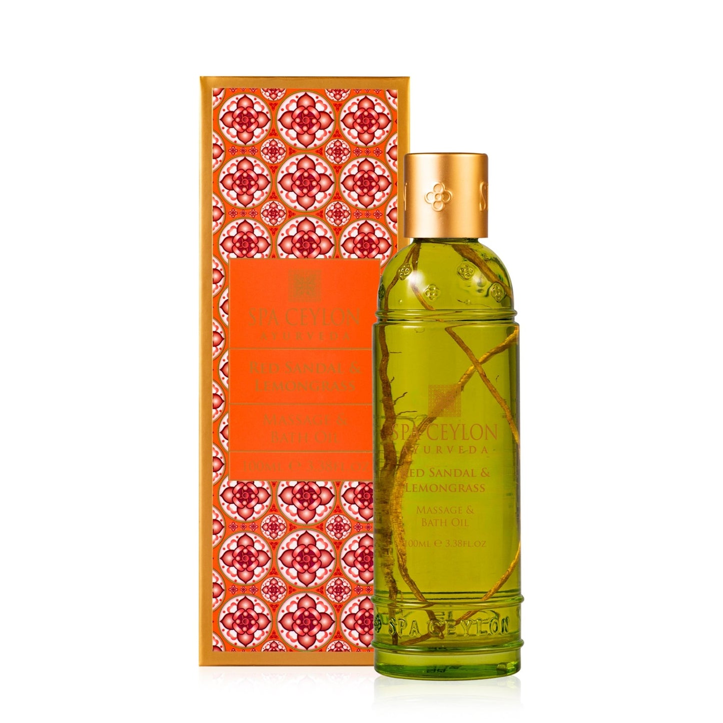 Red Sandal & Lemongrass - Massage & Bath Oil 100ml - Spa Ceylon UK