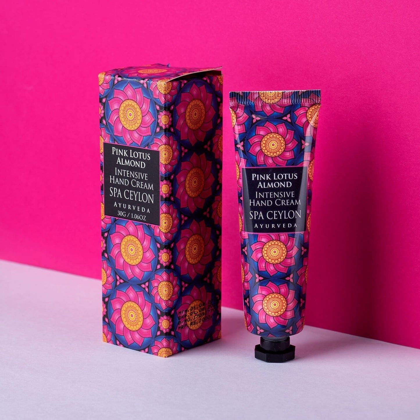 Pink Lotus Almond - Intensive Hand Cream 30g - Spa Ceylon UK
