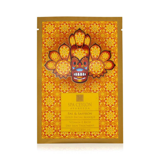 Sal& Saffron - Gold Facial Masque - Vitamin E Rich Dry Skin Treatment - Spa Ceylon UK