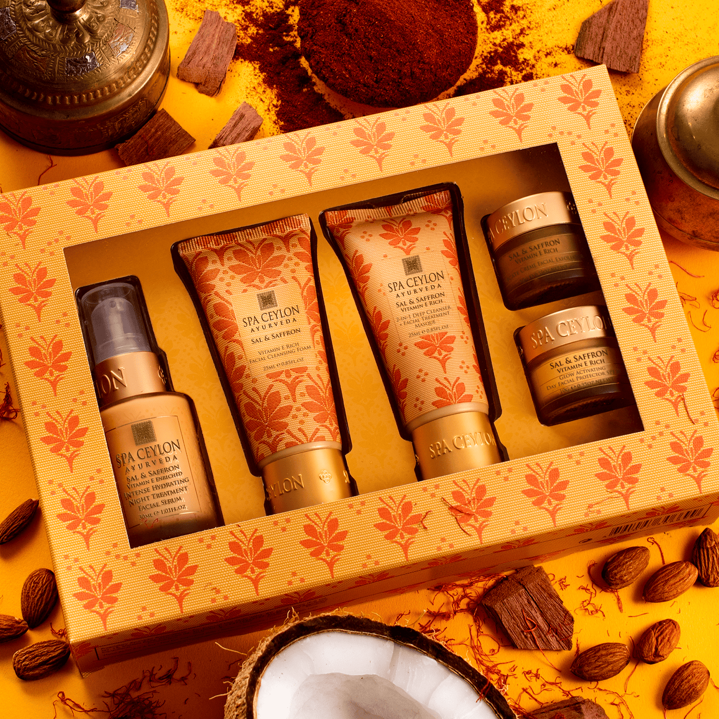Sal & Saffron - Vitamin E Rich - Skin Care Set - Spa Ceylon UK