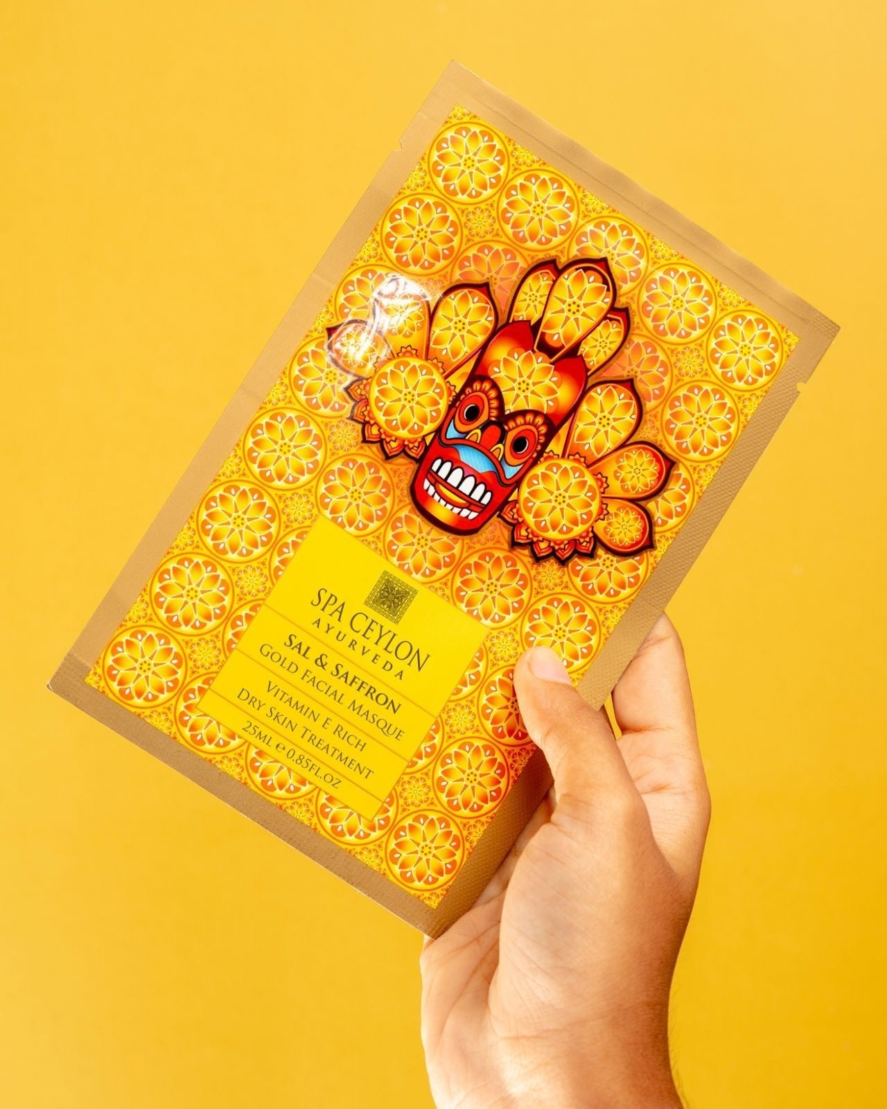 Sal& Saffron - Gold Facial Masque - Vitamin E Rich Dry Skin Treatment - Spa Ceylon UK