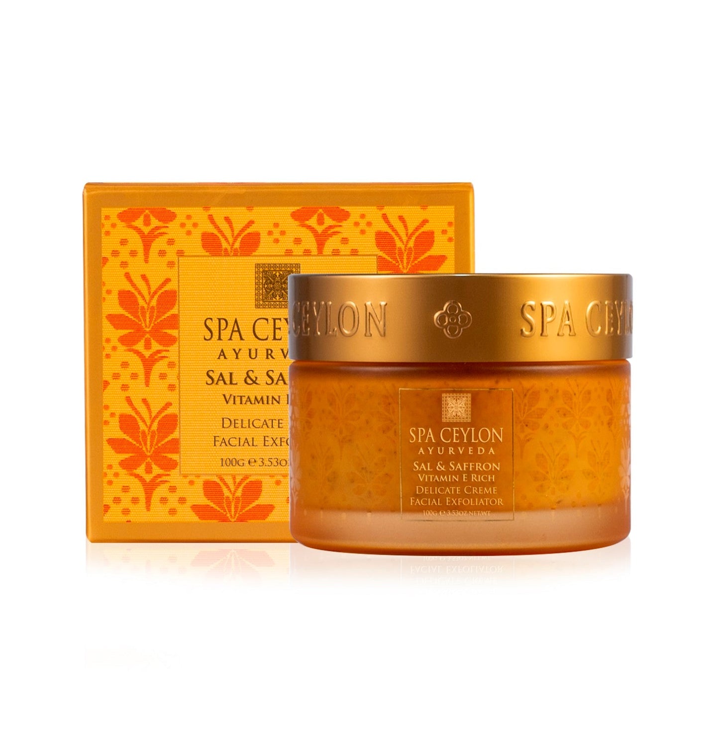 Sal & Saffron - Vitamin E Rich - Delicate Creme Facial Exfoliator - 100g - Spa Ceylon UK