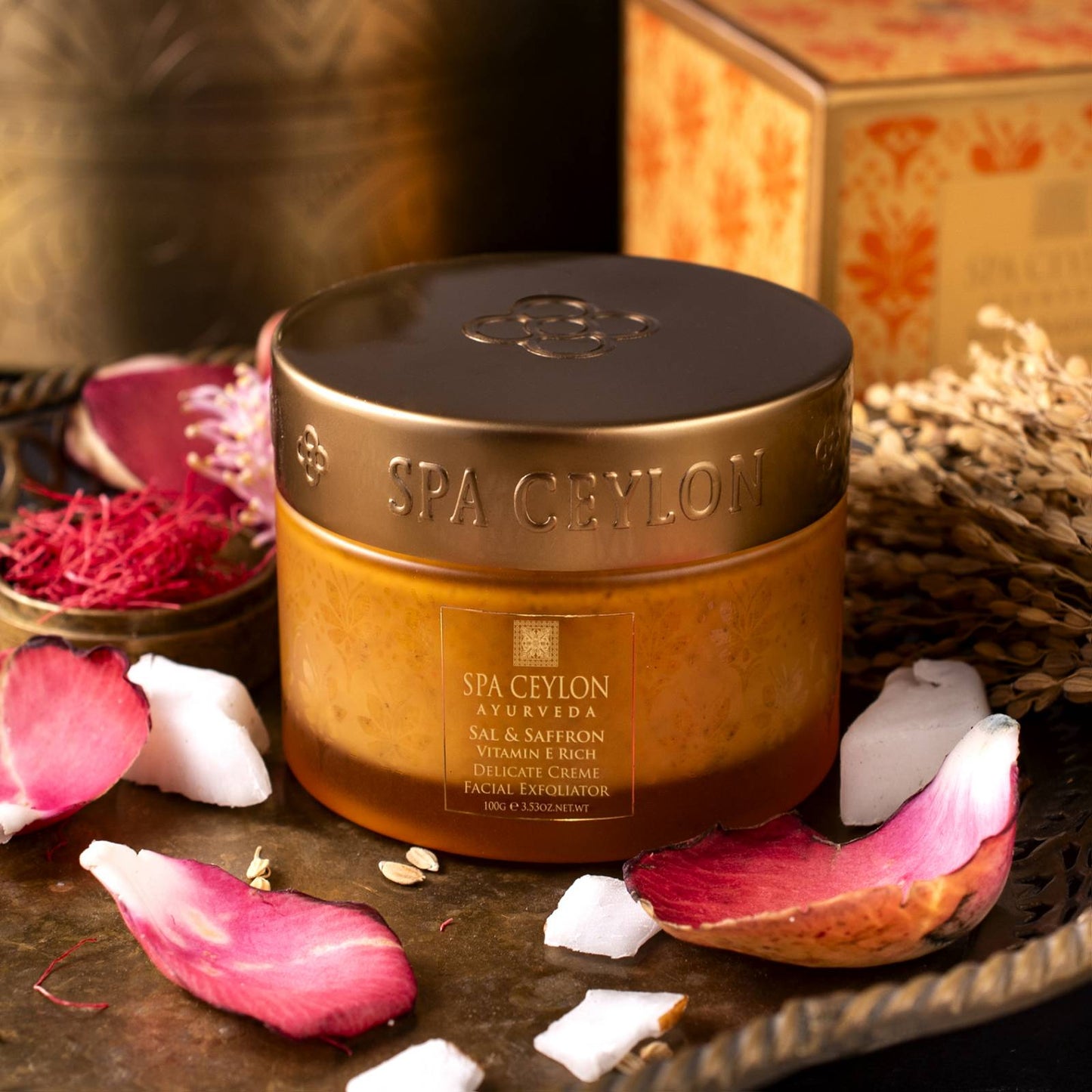 Sal & Saffron - Vitamin E Rich - Delicate Creme Facial Exfoliator - 100g - Spa Ceylon UK