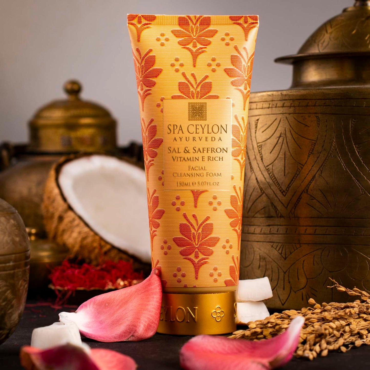 Sal & Saffron - Vitamin E Rich - Facial Cleansing Foam - 150ml - Spa Ceylon UK