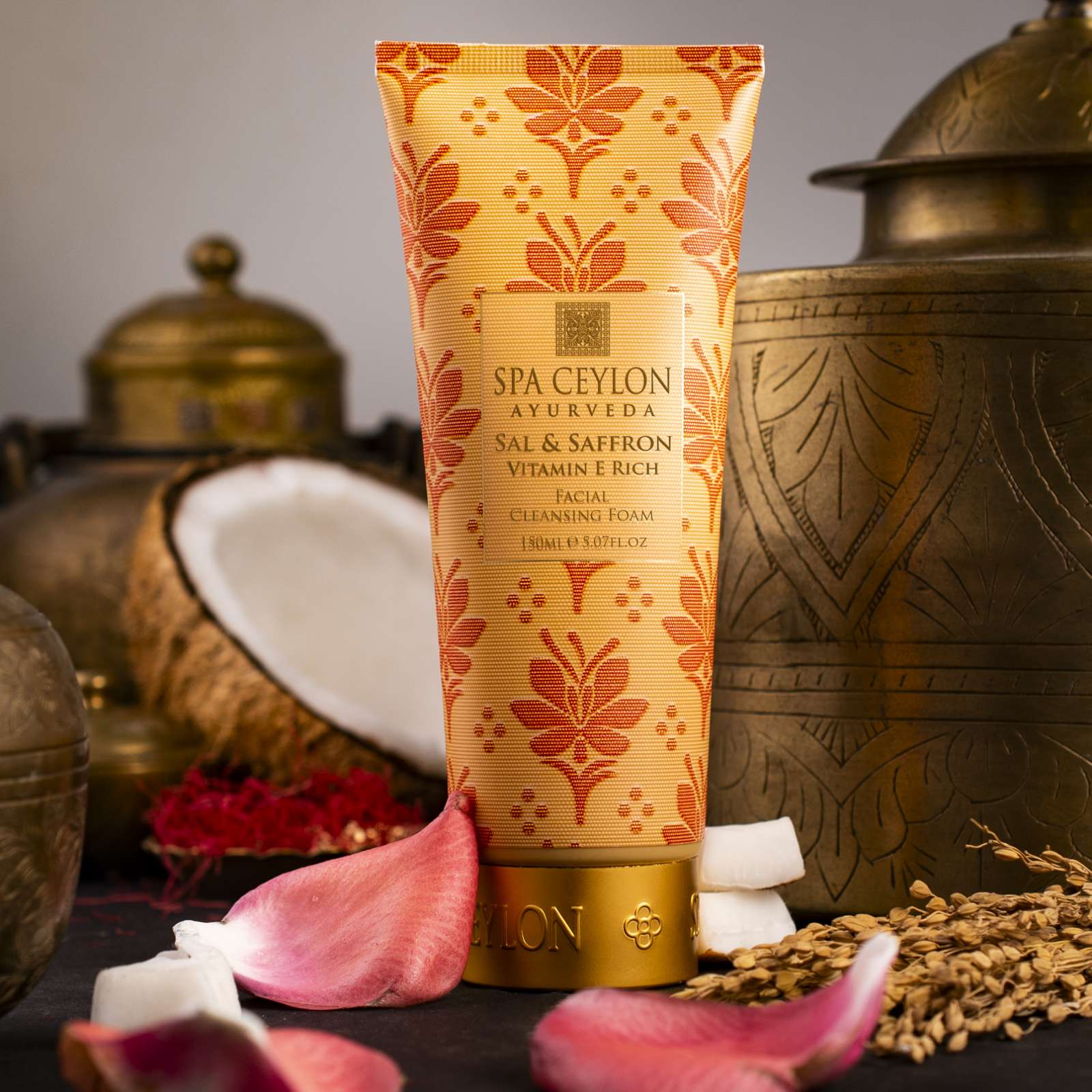 Sal & Saffron - Vitamin E Rich - Facial Cleansing Foam - 150ml - Spa Ceylon UK