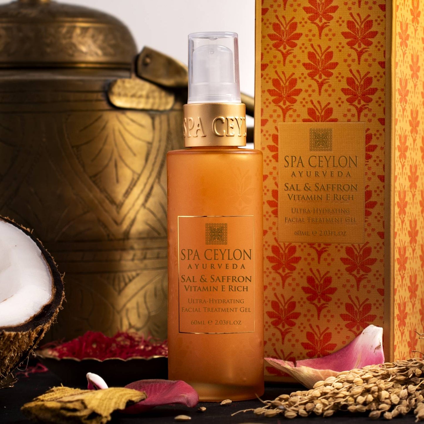 Sal & Saffron - Vitamin E Rich - Ultra - Hydrating Facial Treatment Gel - 60ml - Spa Ceylon UK