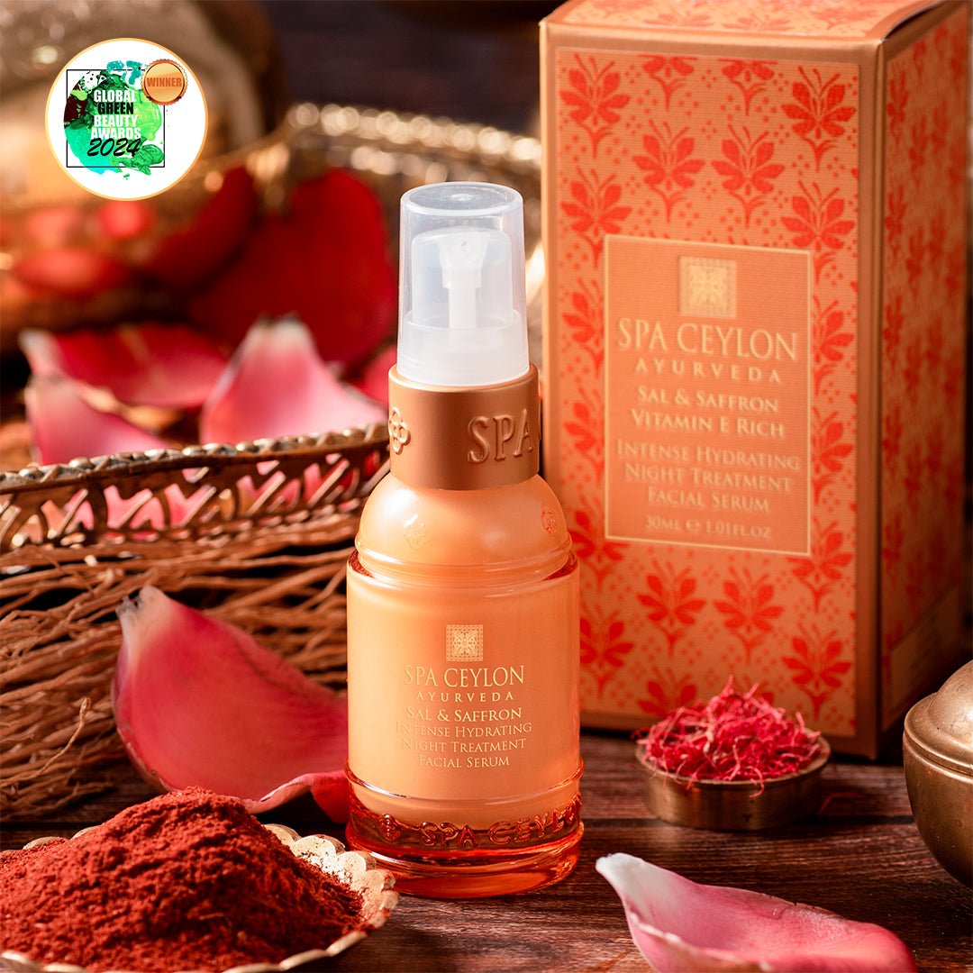 Sal & Saffron - Intense Hydrating Night Treatment Facial Serum 30ml - Spa Ceylon UK