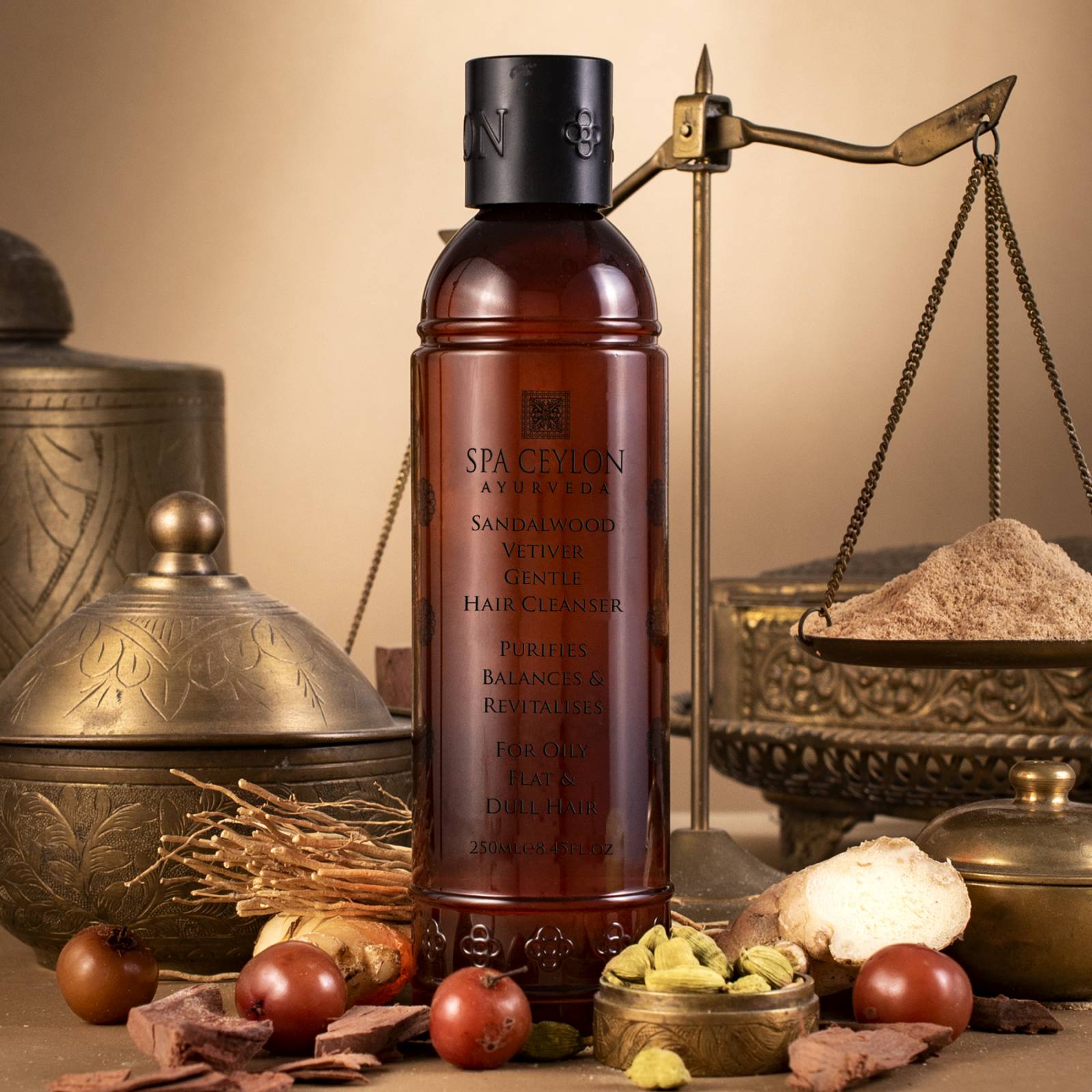 Sandalwood Vetiver - Gentle Hair Cleanser - 250ml - Spa Ceylon UK