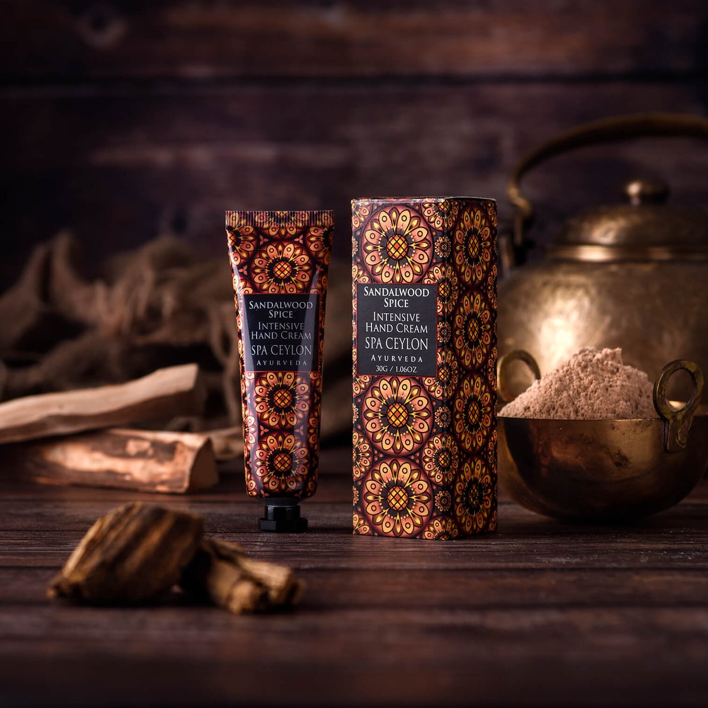 Sandalwood Spice - Intensive Hand Cream 30g - Spa Ceylon UK