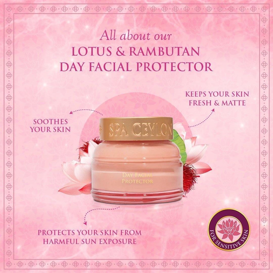 Lotus & Rambutan - Active Cell Extract Vitamin B12 Day Facial Protector - 50g - Spa Ceylon UK