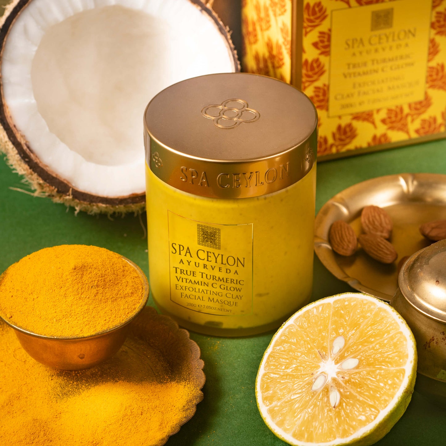 True Turmeric - Vitamin C Glow - Exfoliating Clay Facial Masque 200g - Spa Ceylon UK