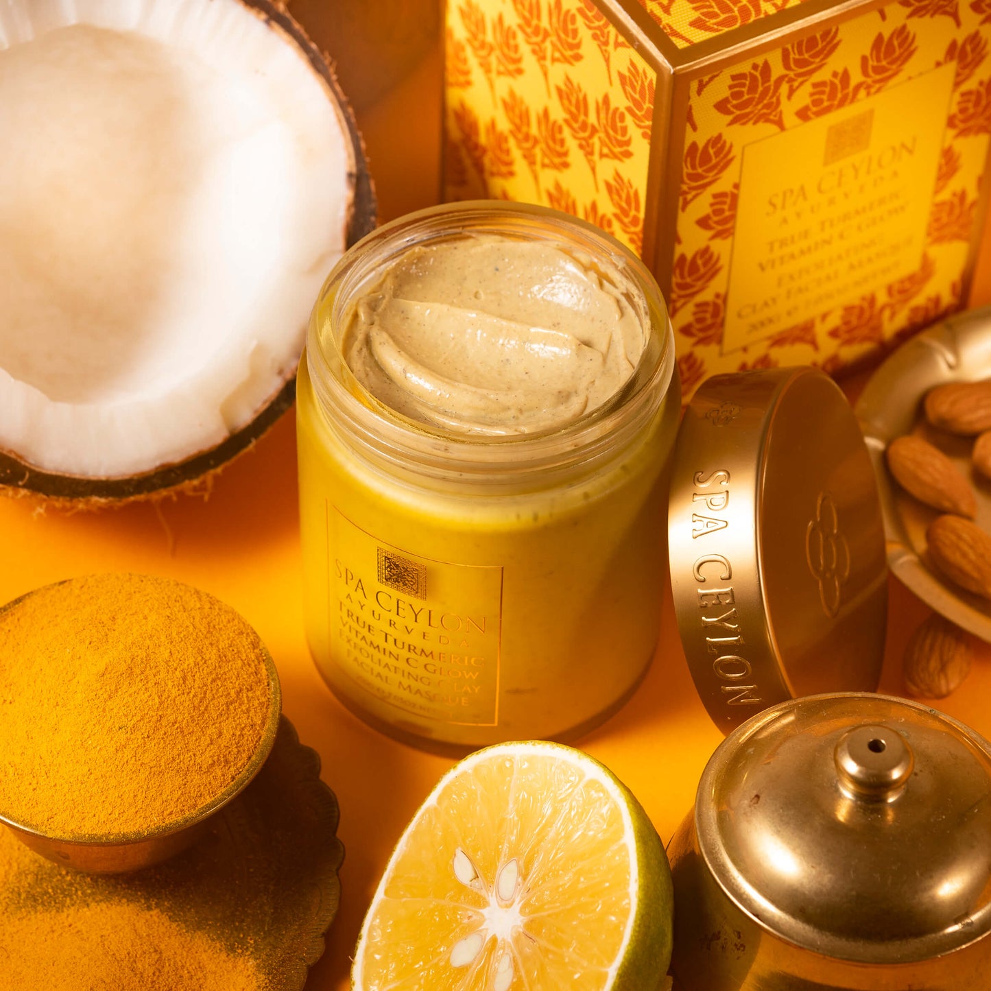 True Turmeric - Vitamin C Glow - Exfoliating Clay Facial Masque 200g - Spa Ceylon UK