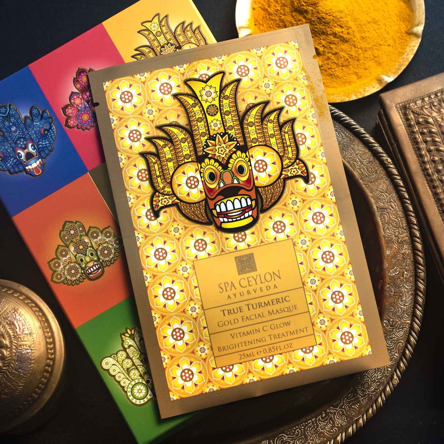True Turmeric - Gold Facial Masque - Vitamin C Glow Brightening Treatment - Spa Ceylon UK