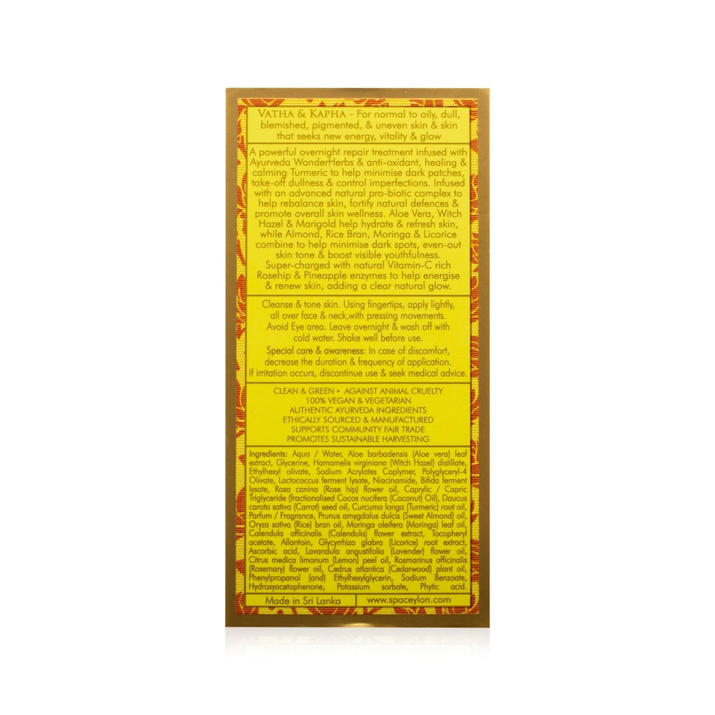 True Turmeric - Vitamin C Glow - Renewing Treatment Serum 30ml - Spa Ceylon UK
