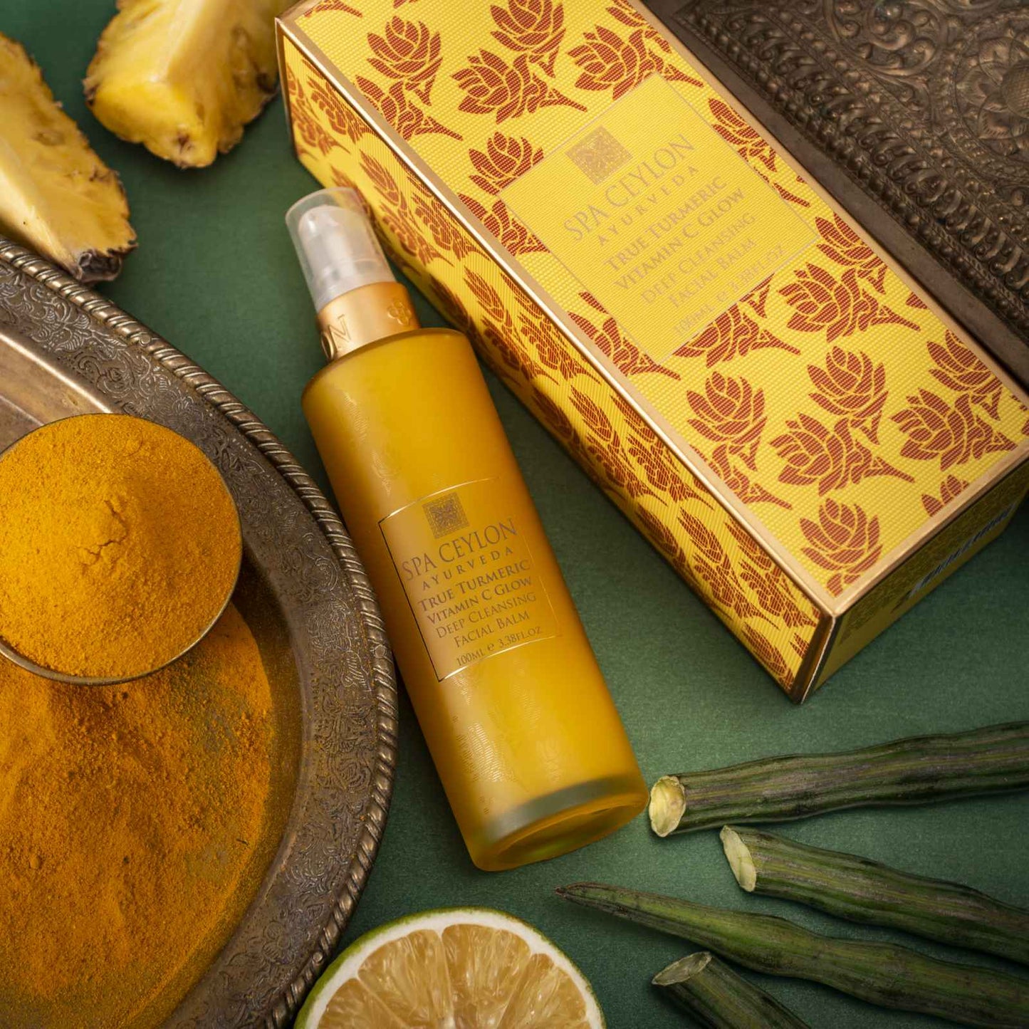 True Turmeric - Vitamin C Glow - Deep Cleansing Facial Balm 100ml - Spa Ceylon UK