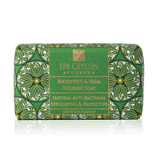Eucalyptus & Neem - Anti - Bacterial Exfoliating Wellness Soap 100g - Spa Ceylon UK