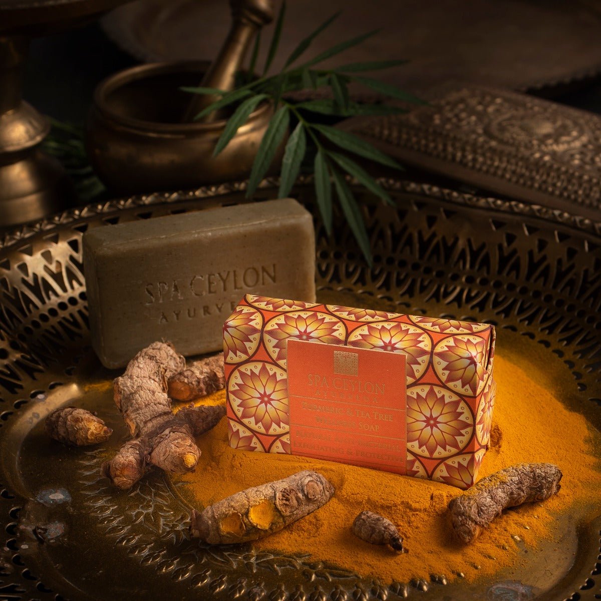 Turmeric & Tea Tree - Anti - Bacterial Exfoliating Wellness Soap 100g - Spa Ceylon UK