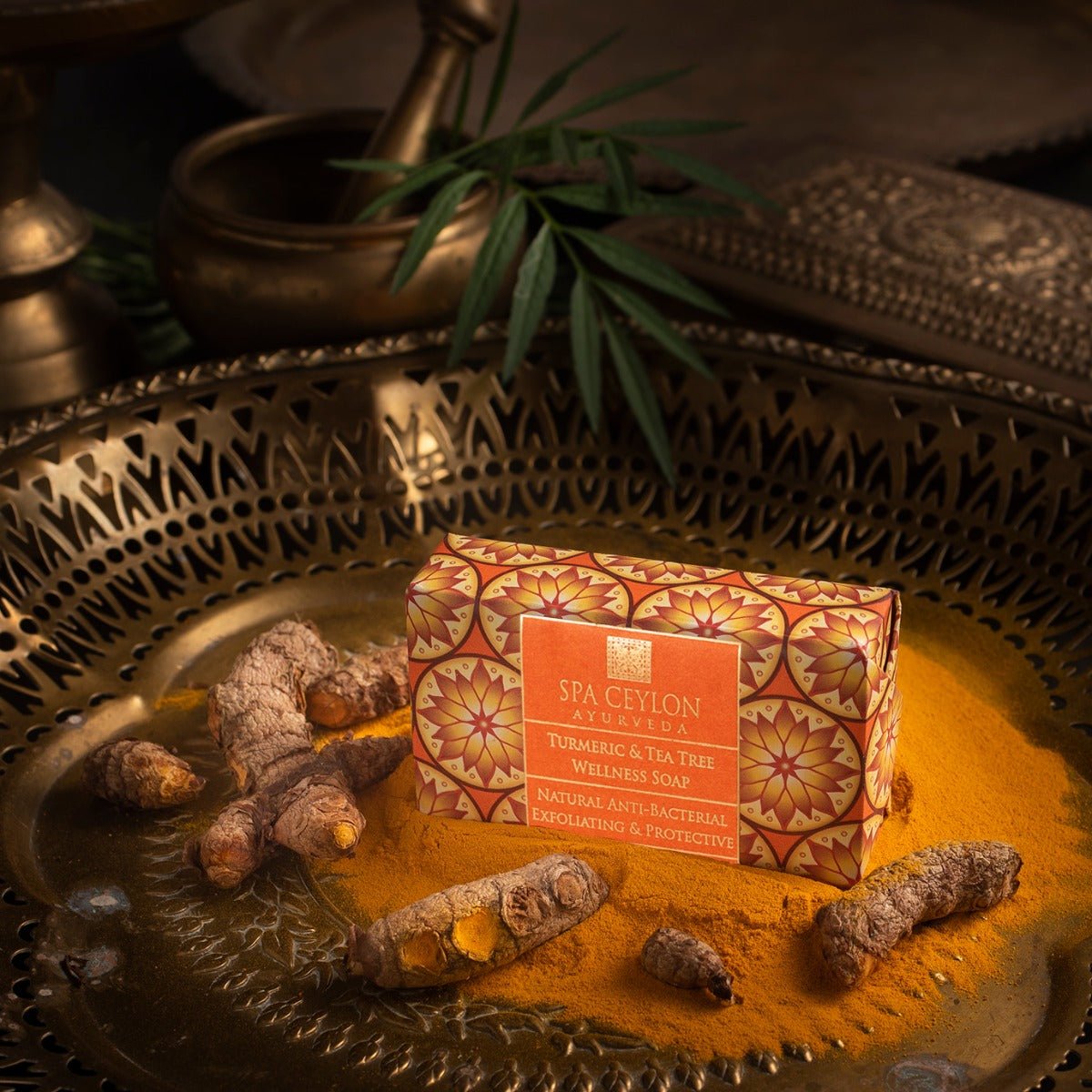 Turmeric & Tea Tree - Anti - Bacterial Exfoliating Wellness Soap 100g - Spa Ceylon UK