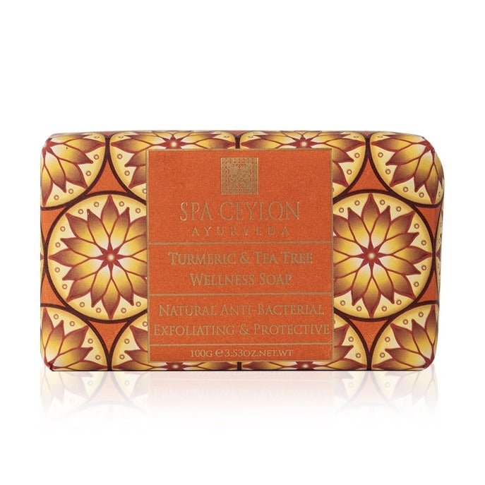 Turmeric & Tea Tree - Anti - Bacterial Exfoliating Wellness Soap 100g - Spa Ceylon UK
