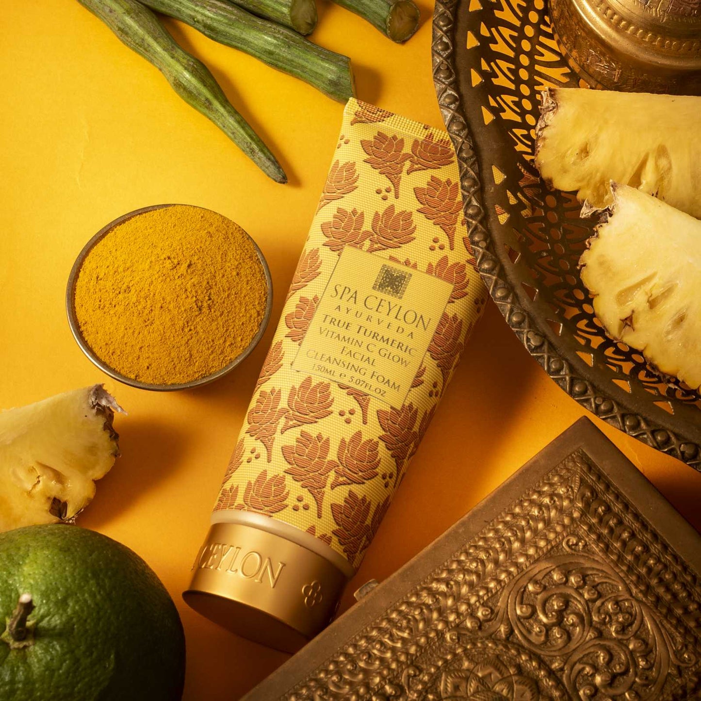 True Turmeric - Vitamin C Glow - Facial Cleansing Foam 150ml - Spa Ceylon UK