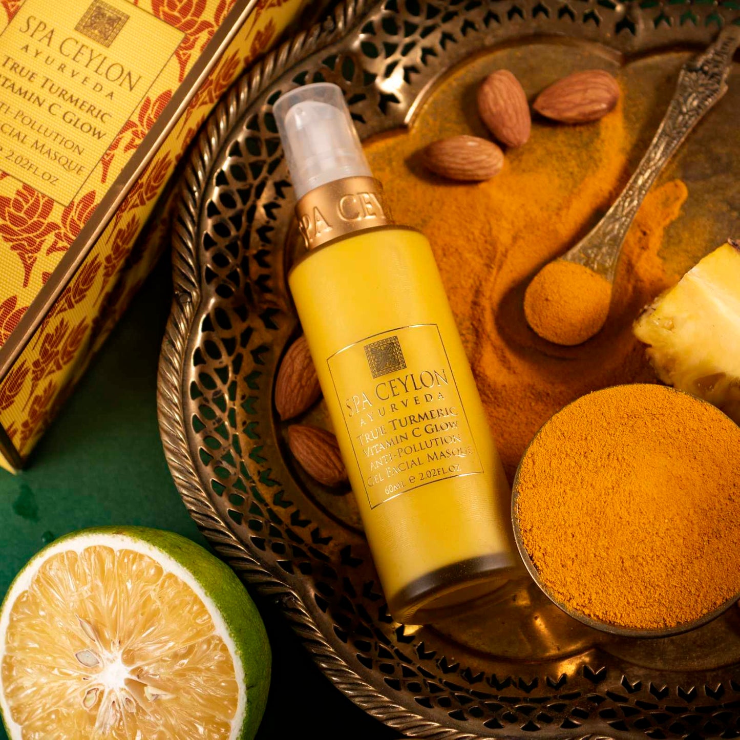 True Turmeric - Vitamin C Glow - Anti - Pollution Gel Facial Masque 60ml - Spa Ceylon UK
