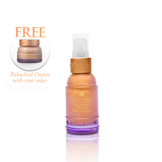 Skin Smooth Bakuchiol - Retinol Alternative Age Refining Day & Night Facial Serum 30ml - Spa Ceylon UK