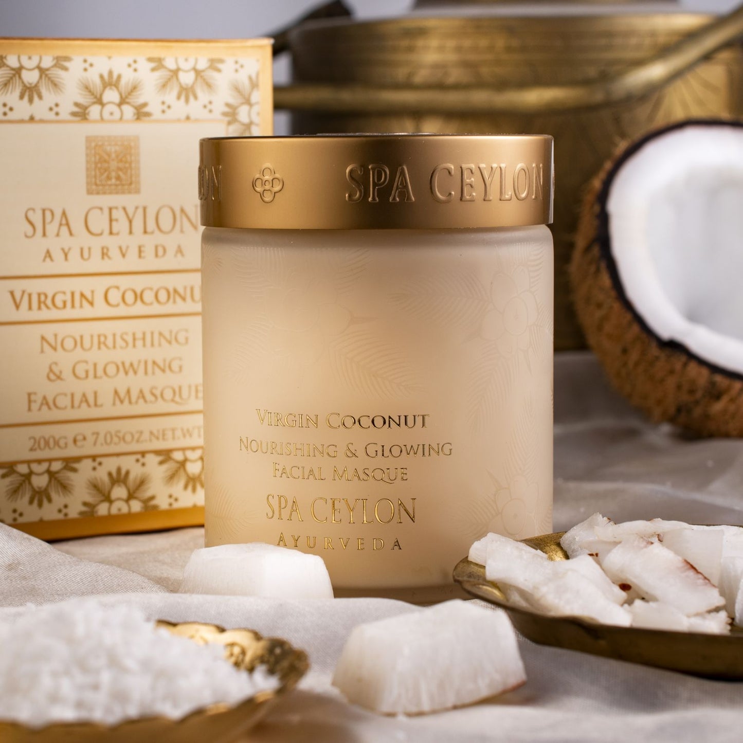 Virgin Coconut - Nourishing & Glowing Facial Masque 200g - Spa Ceylon UK