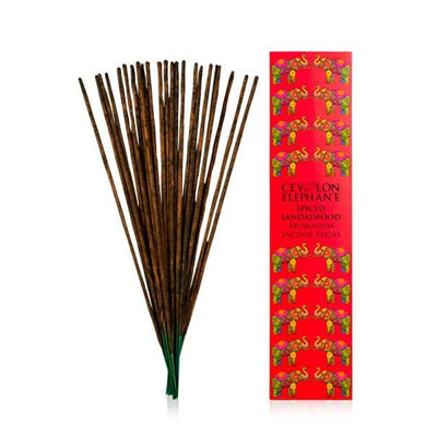 Ceylon Elephant Spiced Sandalwood - Aromaveda Incense Sticks