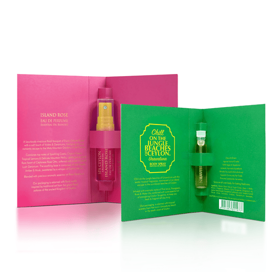 Island Rose – Eau de Perfume 3ml & Unawatuna - Beach Body Spray 2ml - Spa Ceylon UK