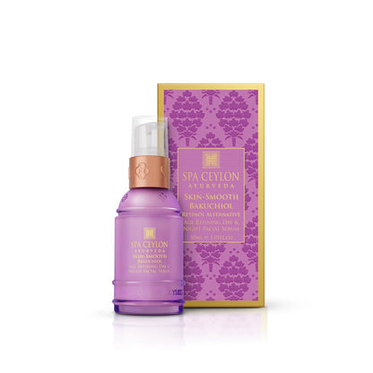 Skin Smooth Bakuchiol - Retinol Alternative Age Refining Day & Night Facial Serum 30ml - Spa Ceylon UK