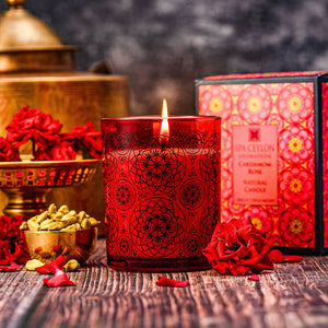 Cardamom Rose - Natural Candle - 200g - Spa Ceylon UK