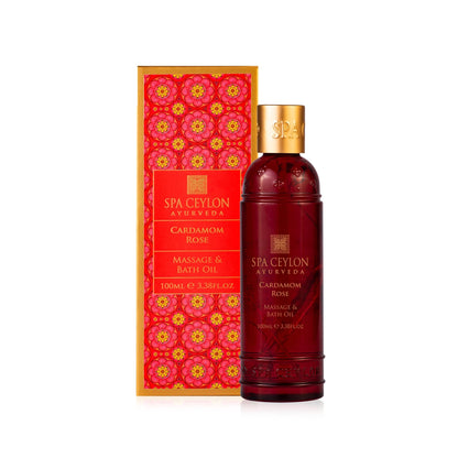 Cardamom Rose - Massage & Bath Oil 100ml - Spa Ceylon UK